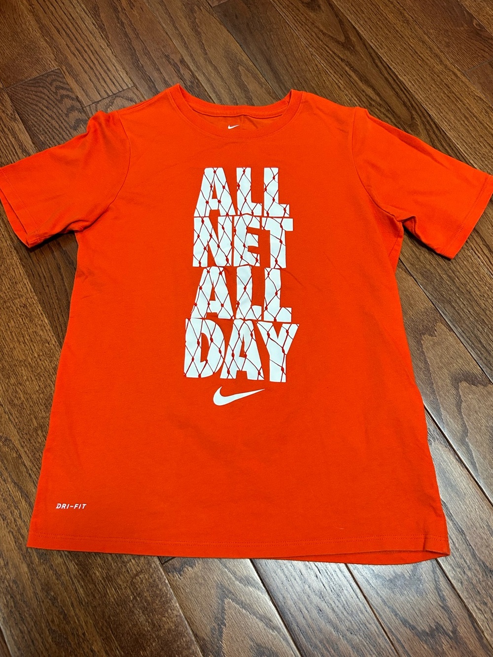 Nike Kids' Orange 'All Net All Day' Dri-FIT Tee Size L